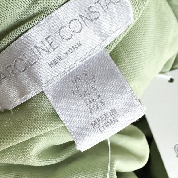 NWT Caroline Constas Dress Midi Slip in Mint Green Ombre Sequins S - Picture 7 of 8